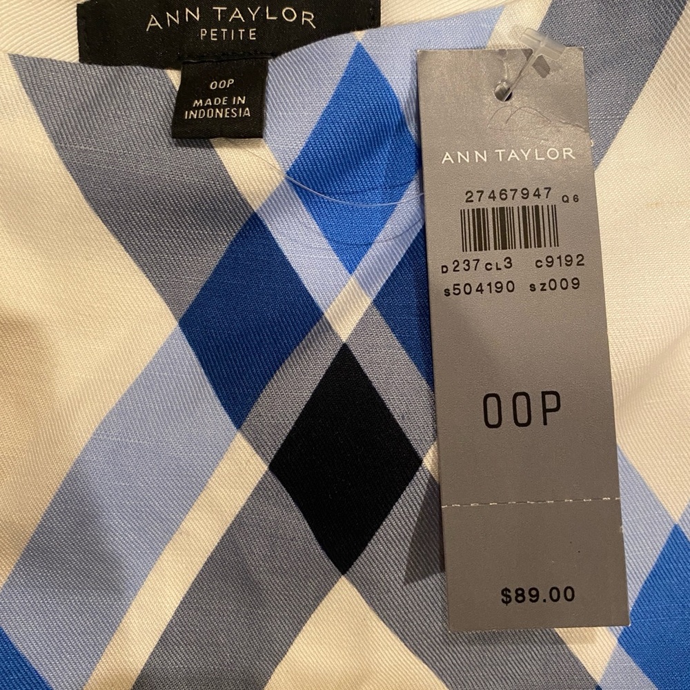 Ann Taylor Petite Sophisticated Argyle Pencil Skirt 00 Petite New With Tags